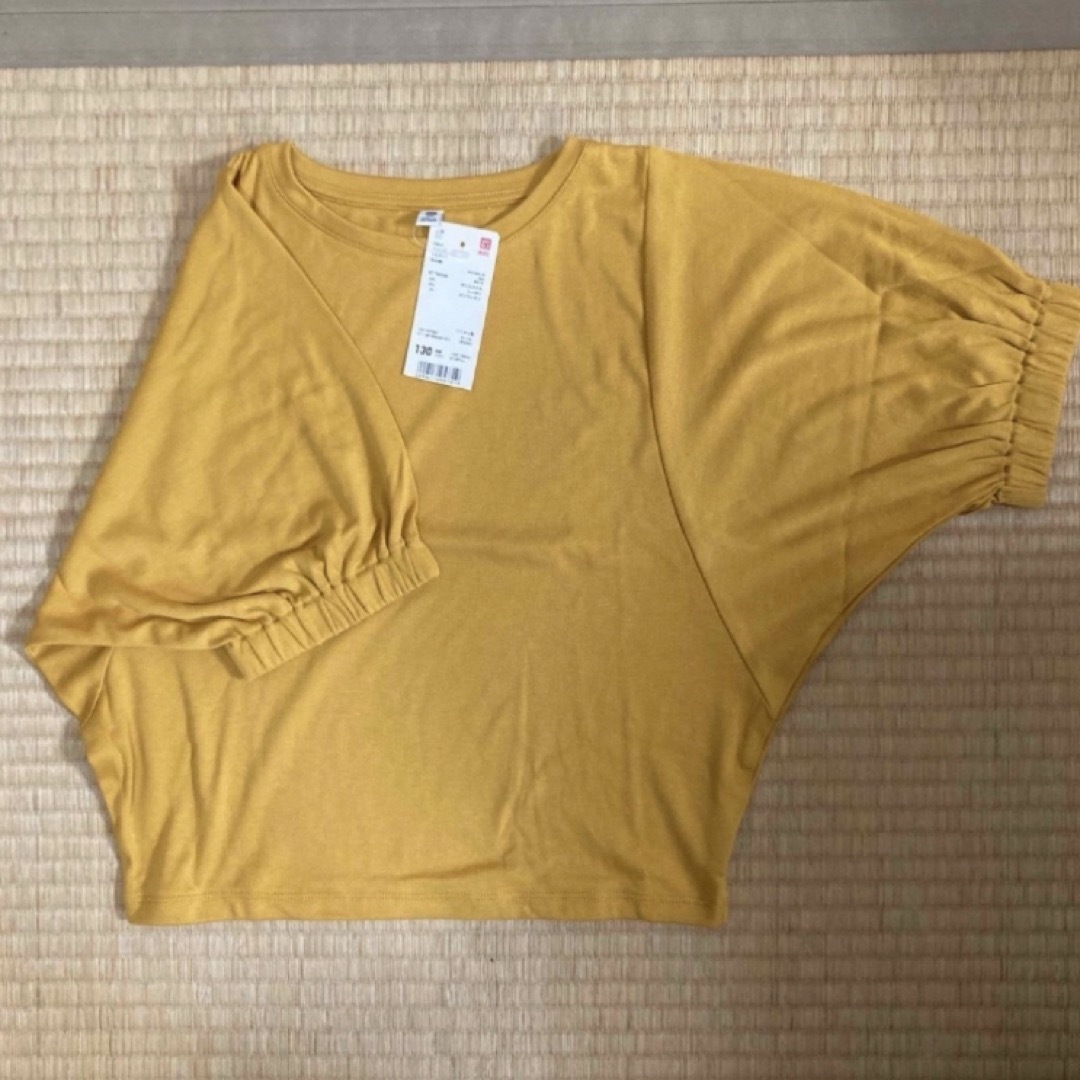 UNIQLO(ユニクロ)のユニクロ　ドレープドルマンT 130 キッズ/ベビー/マタニティのキッズ服女の子用(90cm~)(Tシャツ/カットソー)の商品写真