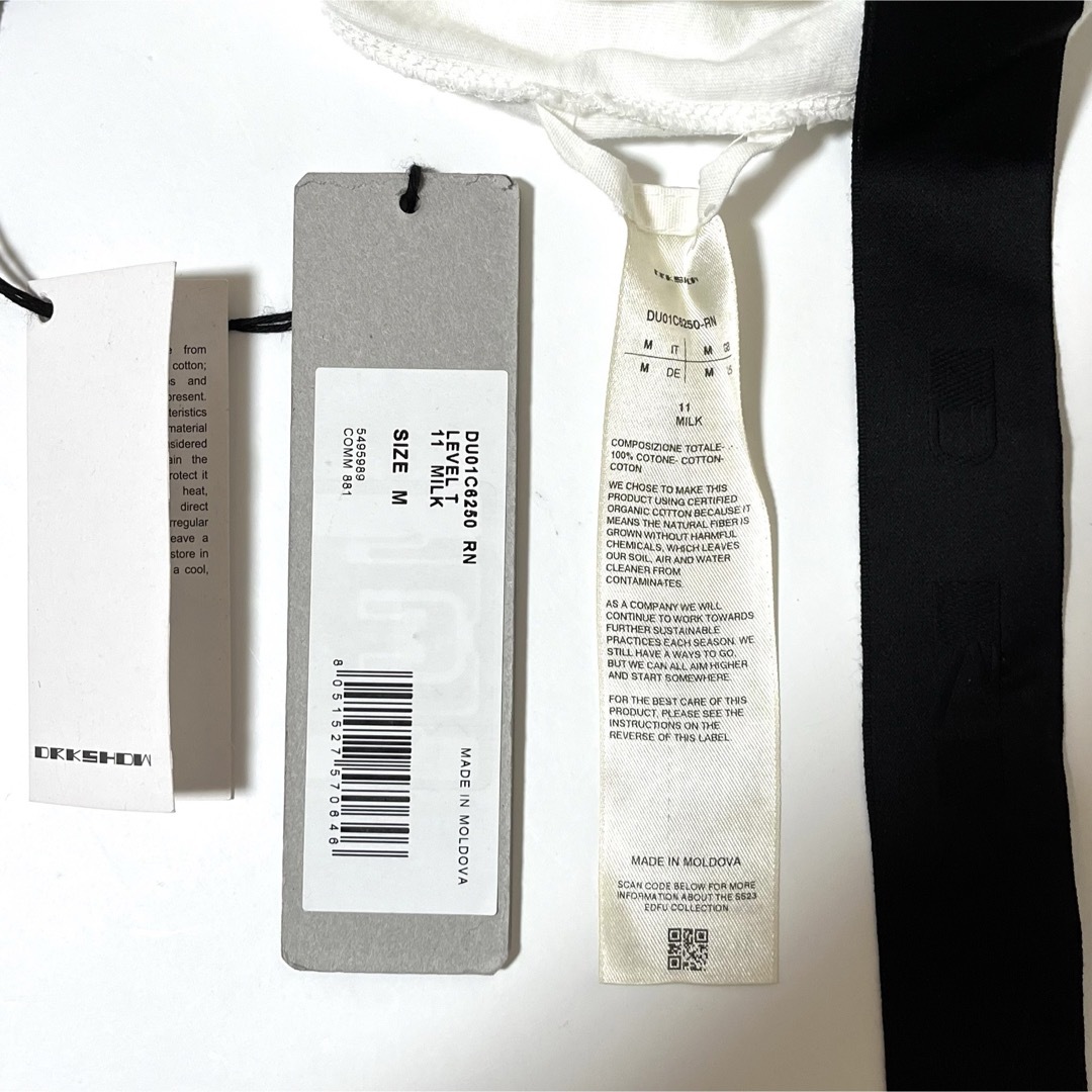 Rick Owens(リックオウエンス)の新品 RICK OWENS DRKSHDW LEVEL TEE MILK M メンズのトップス(Tシャツ/カットソー(半袖/袖なし))の商品写真