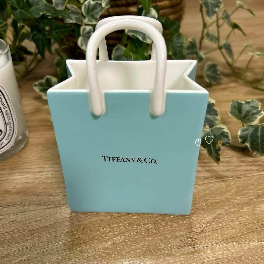 Tiffany & Co.(ティファニー)のティファニー　 ショッパー　ショッピングバッグ　オーナメント　陶器インテリア置物 インテリア/住まい/日用品のインテリア小物(置物)の商品写真