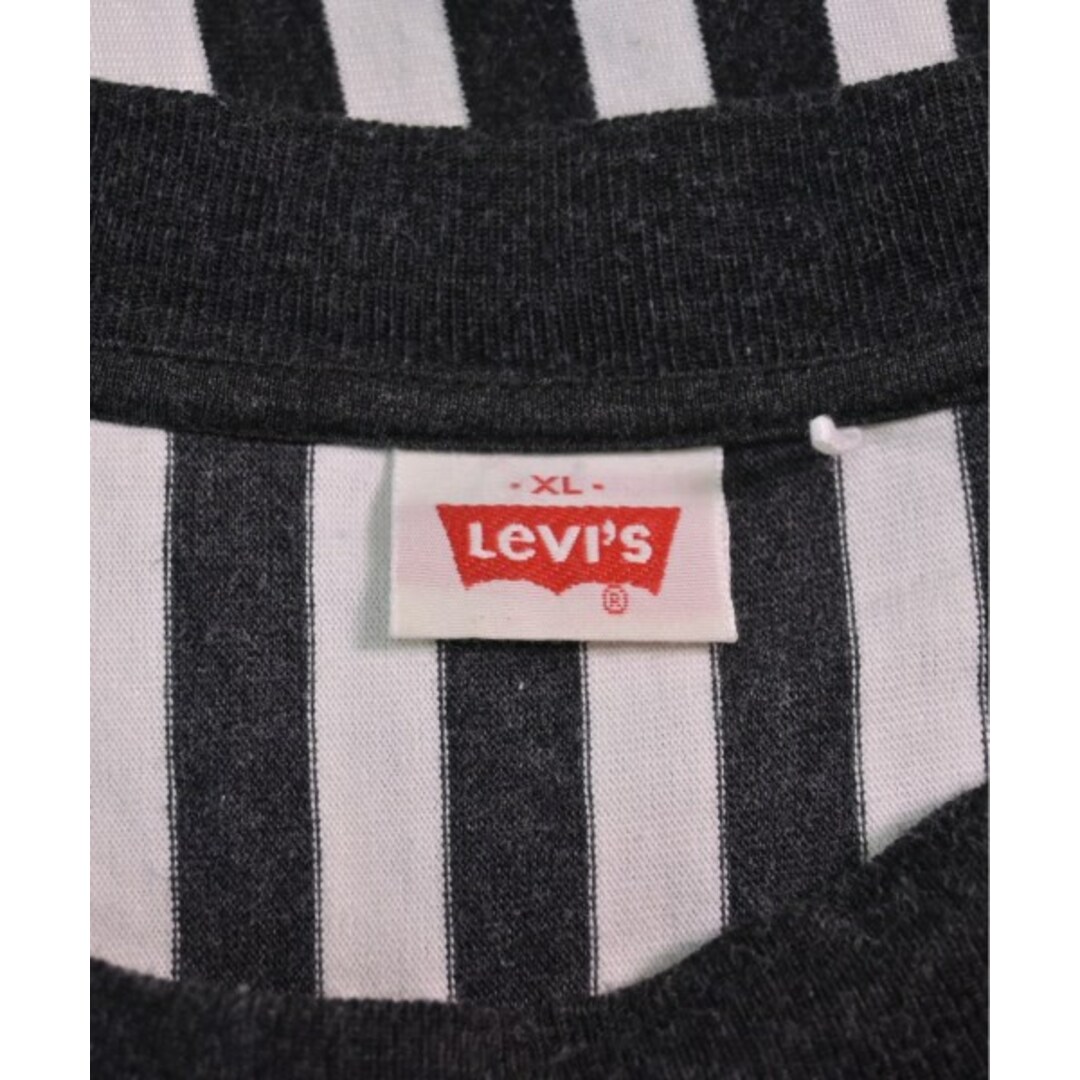 Levi's(リーバイス)のLevi's Tシャツ・カットソー XL ダークグレーx白(ストライプ) 【古着】【中古】 メンズのトップス(Tシャツ/カットソー(半袖/袖なし))の商品写真