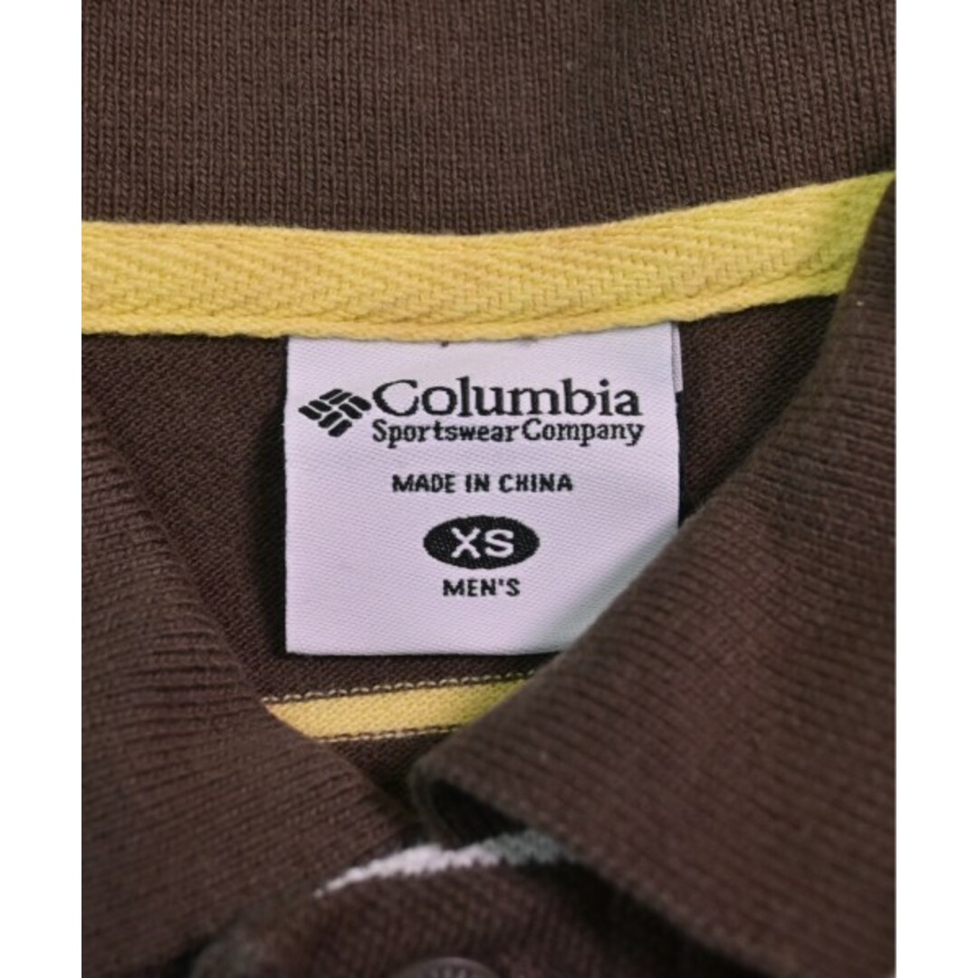 Columbia(コロンビア)のColumbia コロンビア ポロシャツ XS 茶x黄x白(ボーダー) 【古着】【中古】 メンズのトップス(ポロシャツ)の商品写真