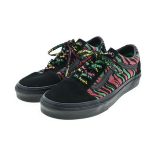 ヴァンズ(VANS)のVANS バンズ スニーカー 24.5cm 黒x赤x緑等(総柄) 【古着】【中古】(スニーカー)