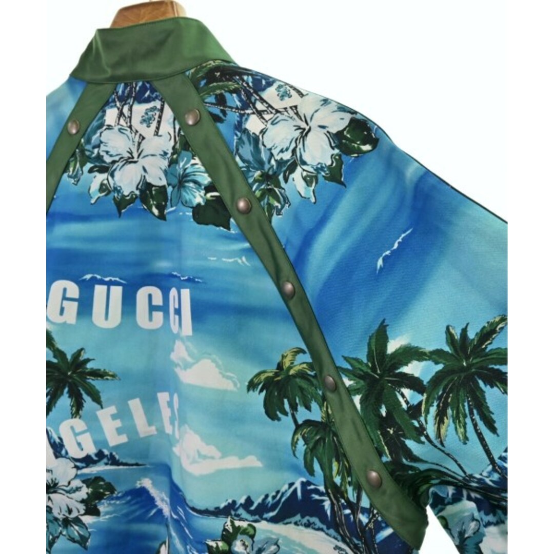 Gucci(グッチ)のGUCCI グッチ ブルゾン S 青x緑x白等(総柄) 【古着】【中古】 レディースのジャケット/アウター(その他)の商品写真