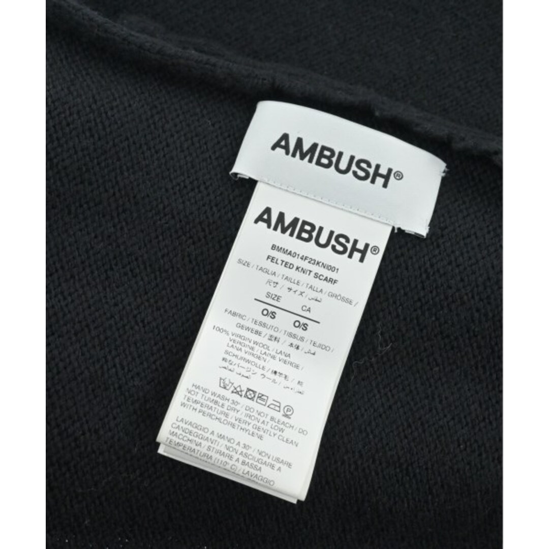 AMBUSH(アンブッシュ)のAMBUSH アンブッシュ マフラー - 黒 【古着】【中古】 メンズのファッション小物(マフラー)の商品写真