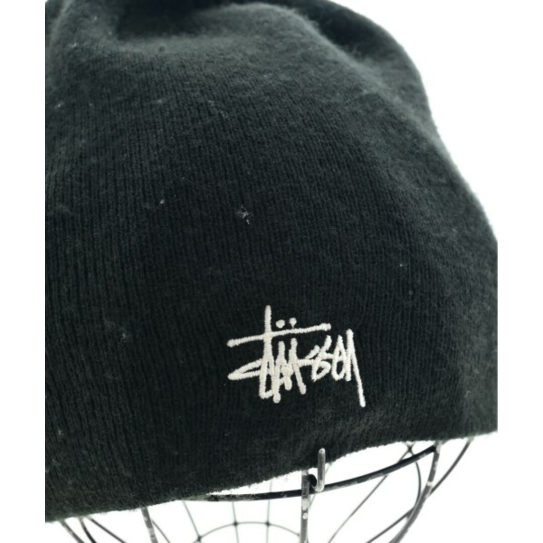 STUSSY(ステューシー)のSTUSSY ステューシー ニットキャップ・ビーニー - 黒 【古着】【中古】 メンズの帽子(ニット帽/ビーニー)の商品写真