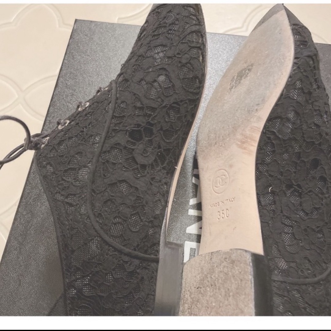 CHANEL(シャネル)のシャネルレースオックスフォード レディースの靴/シューズ(バレエシューズ)の商品写真