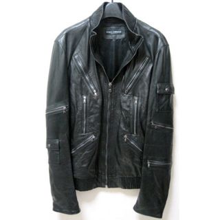 DOLCE&GABBANA - 新品 54 ドルチェ&ガッバーナ 希少 マルチジップ ラムレザー ジャケット 黒