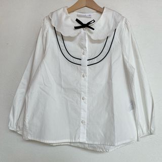 ZARA KIDS - ZARA ザラ　女の子　フリル　ブラウス　リボン付き　パール　130 140