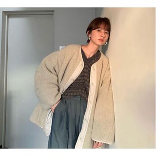 CLANE クラネ　リバーシブルボアジャケット　松本恵奈さん