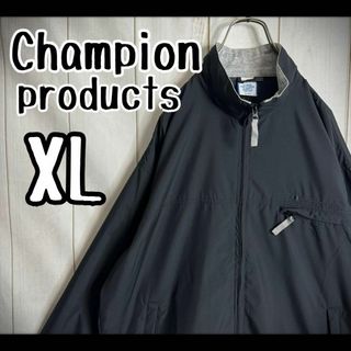 Champion - 【希少デザイン】　チャンピオンプロダクツ　ナイロンジャケット　刺繍ロゴ　XL