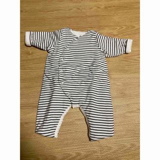 プチバトー(PETIT BATEAU)の新品　未使用　プチバトー　 ロンパース　 カバーオール　ミニマリニエール(カバーオール)