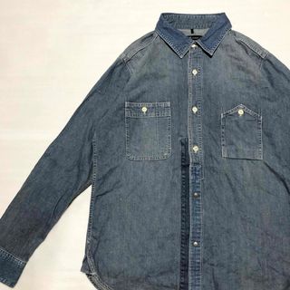 ジョンブル(JOHNBULL)の【日本製】Johnbull ジョンブル 再構築デニムシャツ M 青 USED加工(シャツ)