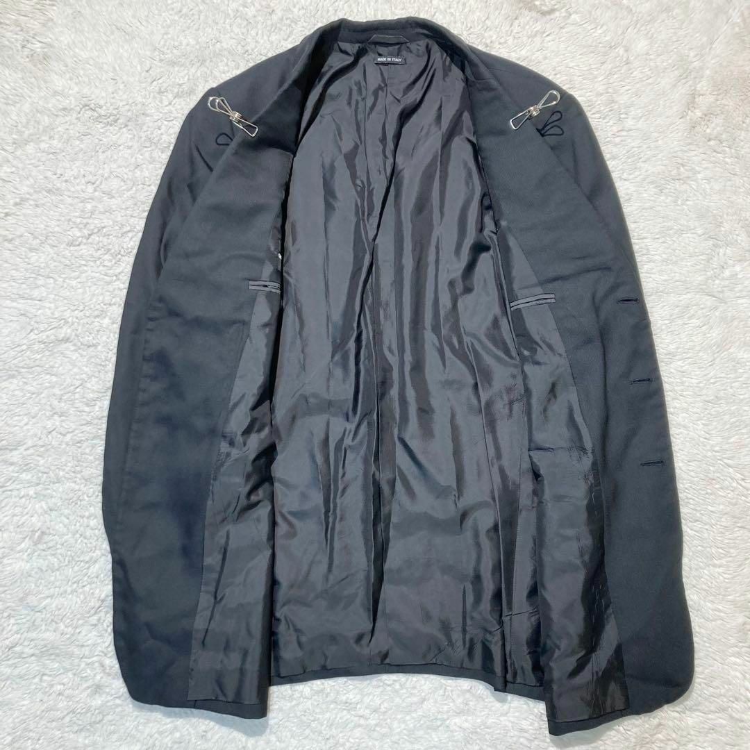 Giorgio Armani(ジョルジオアルマーニ)の【美品】ジョルジオアルマーニ スーツ ブラック 黒 シルク混 52 2XL メンズのスーツ(その他)の商品写真