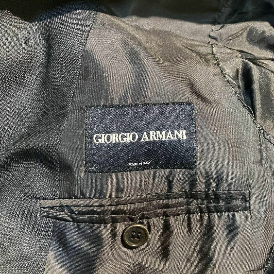 Giorgio Armani(ジョルジオアルマーニ)の【美品】ジョルジオアルマーニ スーツ ブラック 黒 シルク混 52 2XL メンズのスーツ(その他)の商品写真