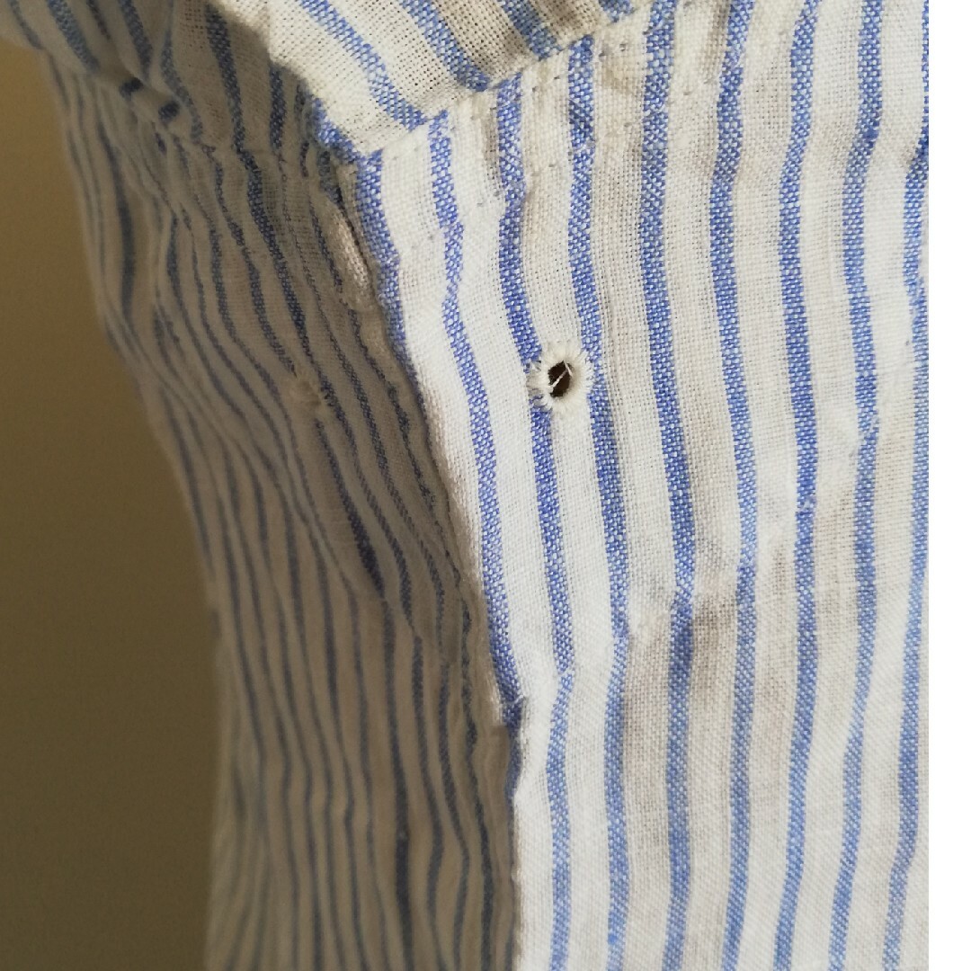 d'un a' dix(アナディス)の美品　アナディス　リネンストライプシャツ　36 レディースのトップス(シャツ/ブラウス(長袖/七分))の商品写真
