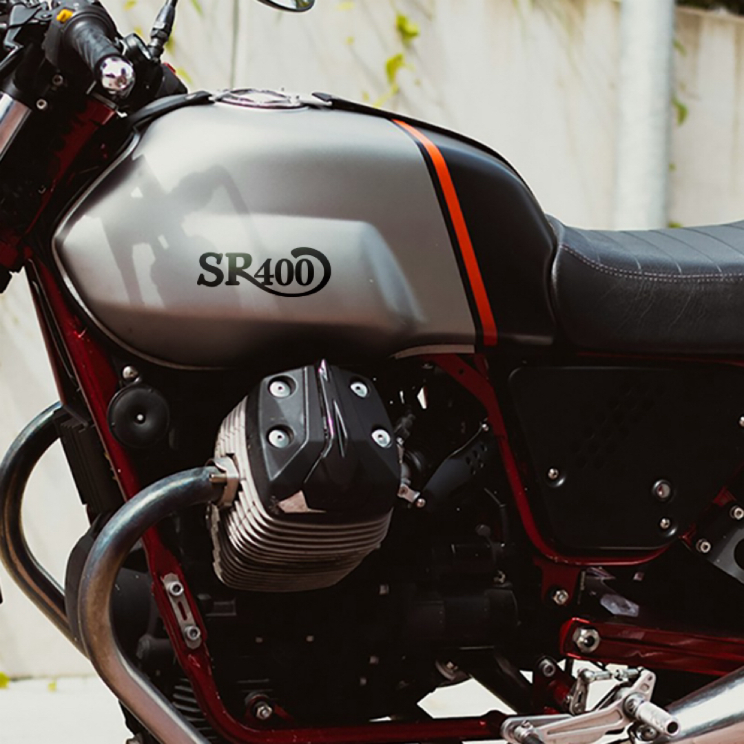びび様専用 SR400 タンク ホワイト&レッドストロボステッカー びび様専用 SR400 タンク ホワイト&レッドストロボステッカー