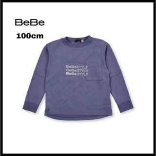 ベベ(BeBe)の【BeBe】レイヤード　風　ロゴ　プリント　ＢＩＧ　Ｔシャツ　１００ｃｍ(Tシャツ/カットソー)