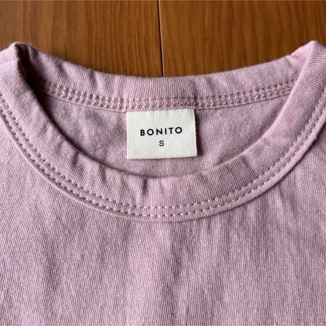 【新品】BONITO ボニート 半袖 ボーダー ピンク 80 キッズ/ベビー/マタニティのベビー服(~85cm)(Ｔシャツ)の商品写真