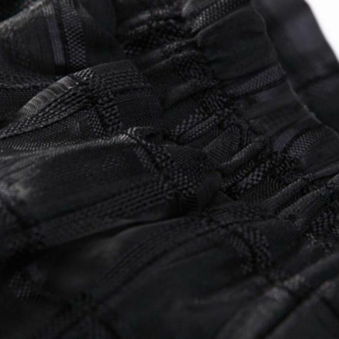 チェック 柄 パネル チュール スカート （膝丈・ブラック・黒 ) レディースのスカート(ミニスカート)の商品写真