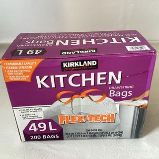 カークランド(KIRKLAND)のカークランドシグネチャー　紐付き　キッチン　ポリ袋　49L×200枚(日用品/生活雑貨)