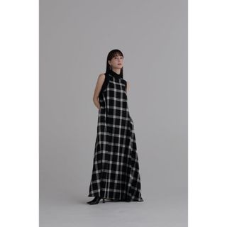 トゥデイフル(TODAYFUL)のlouren stand collar check dress(ロングワンピース/マキシワンピース)