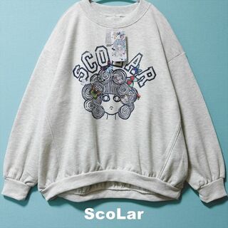 ScoLar - 【ScoLar】蝶柄スカラーちゃん 裏毛スウェット タグ付未使用