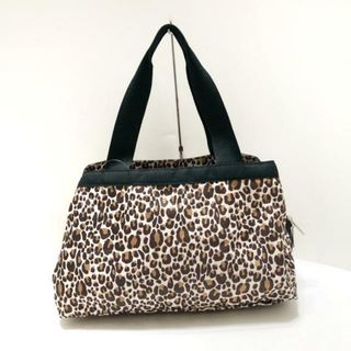 レスポートサック(LeSportsac)のLESPORTSAC(レスポートサック) ハンドバッグ - アイボリー×ダークブラウン×マルチ 豹柄 レスポナイロン(ハンドバッグ)