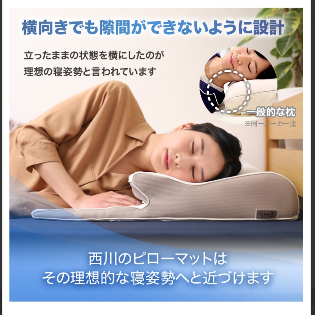 西川(ニシカワ)の西川睡眠LaboピローマットSoft インテリア/住まい/日用品の寝具(枕)の商品写真