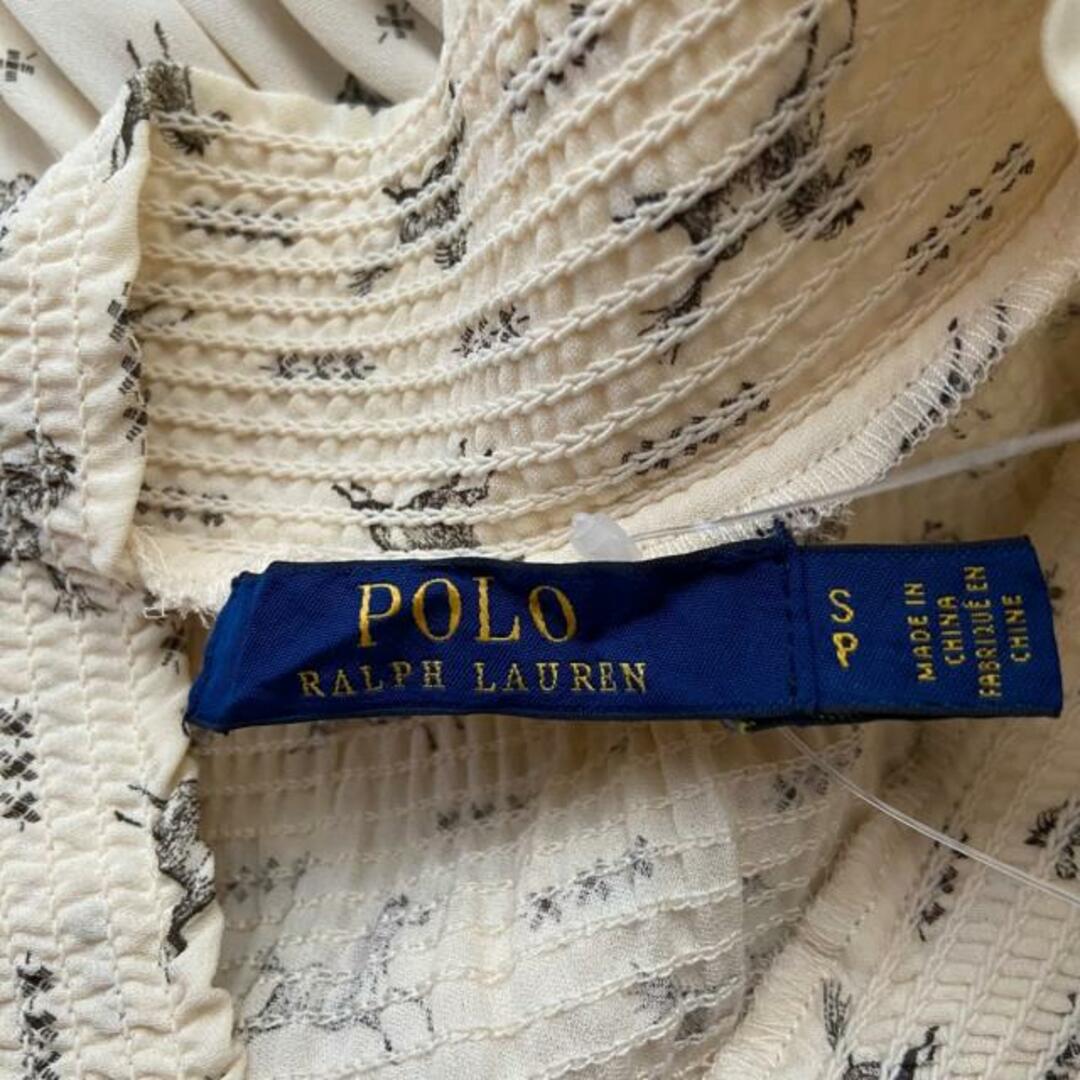 POLO RALPH LAUREN(ポロラルフローレン)のPOLObyRalphLauren(ポロラルフローレン) ワンピース サイズS レディース - アイボリー×ダークブラウン Vネック/ノースリーブ/マキシ丈/馬 レディースのワンピース(その他)の商品写真