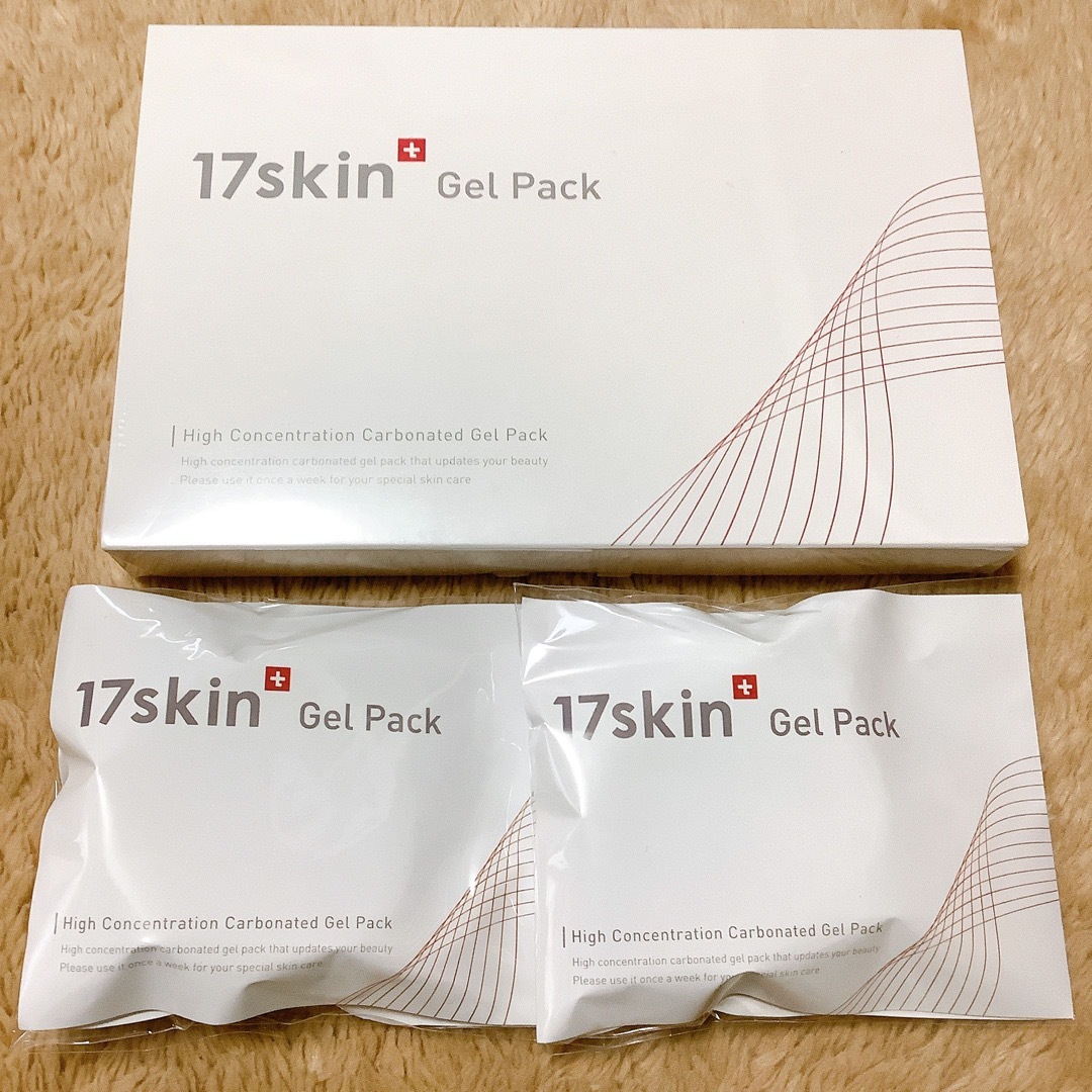 17skin GelPack 高濃度炭酸パック 炭酸パック 17スキン 4回分 コスメ/美容のスキンケア/基礎化粧品(パック/フェイスマスク)の商品写真