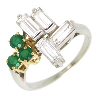 ショーメ(CHAUMET)のショーメ エメラルド ダイヤモンド リング #12 Pt900 K18 (K18YG) レディース Chaumet [美品] 【中古】 【ジュエリー】(リング(指輪))