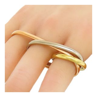 カルティエ(Cartier)のカルティエ トリニティ フォー チトセ アベ オブ サカイ リング #53 #54 #55 CRB4238155 750(K18YG K18PG K18WG) レディース CARTIER [美品] 【中古】 【ジュエリー】(リング(指輪))