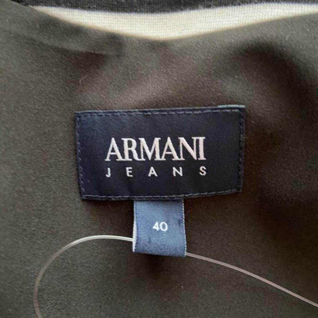 ARMANI JEANS(アルマーニジーンズ)のARMANIJEANS(アルマーニジーンズ) ジャケット サイズ40 M レディース - 白×黒 長袖/ボーダー/秋/春 レディースのジャケット/アウター(その他)の商品写真