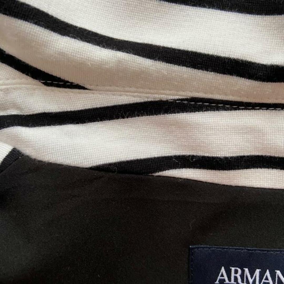 ARMANI JEANS(アルマーニジーンズ)のARMANIJEANS(アルマーニジーンズ) ジャケット サイズ40 M レディース - 白×黒 長袖/ボーダー/秋/春 レディースのジャケット/アウター(その他)の商品写真