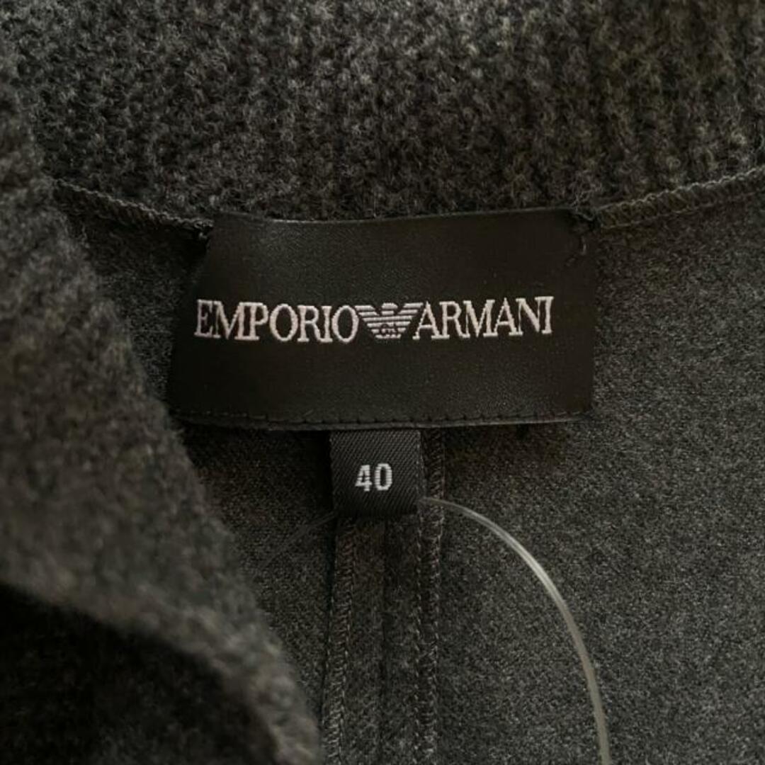 Emporio Armani(エンポリオアルマーニ)のEMPORIOARMANI(エンポリオアルマーニ) ジャケット サイズ40 M レディース - ダークグレー 長袖/秋/冬 レディースのジャケット/アウター(その他)の商品写真