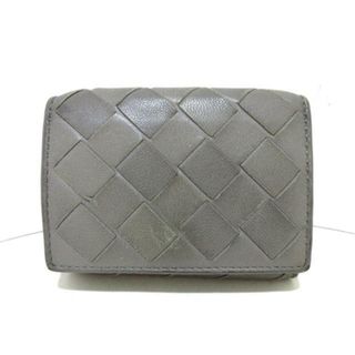 ボッテガヴェネタ(Bottega Veneta)のBOTTEGA VENETA(ボッテガヴェネタ) 3つ折り財布 マキシイントレチャート グレー レザー(財布)