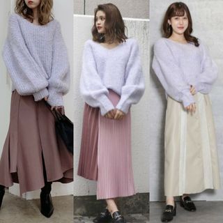 美品『ダズリン』ニットショートパンツ(S)ウール　レーヨン　前ボタン　可愛い