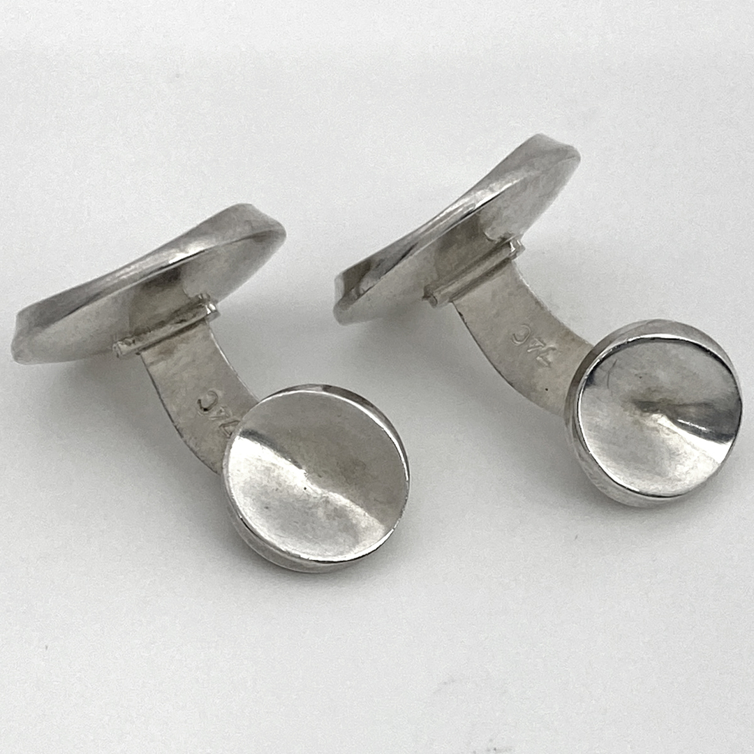 Georg Jensen(ジョージジェンセン)のジョージジェンセン ラウンド カフス シルバー925 【中古】 メンズのファッション小物(カフリンクス)の商品写真