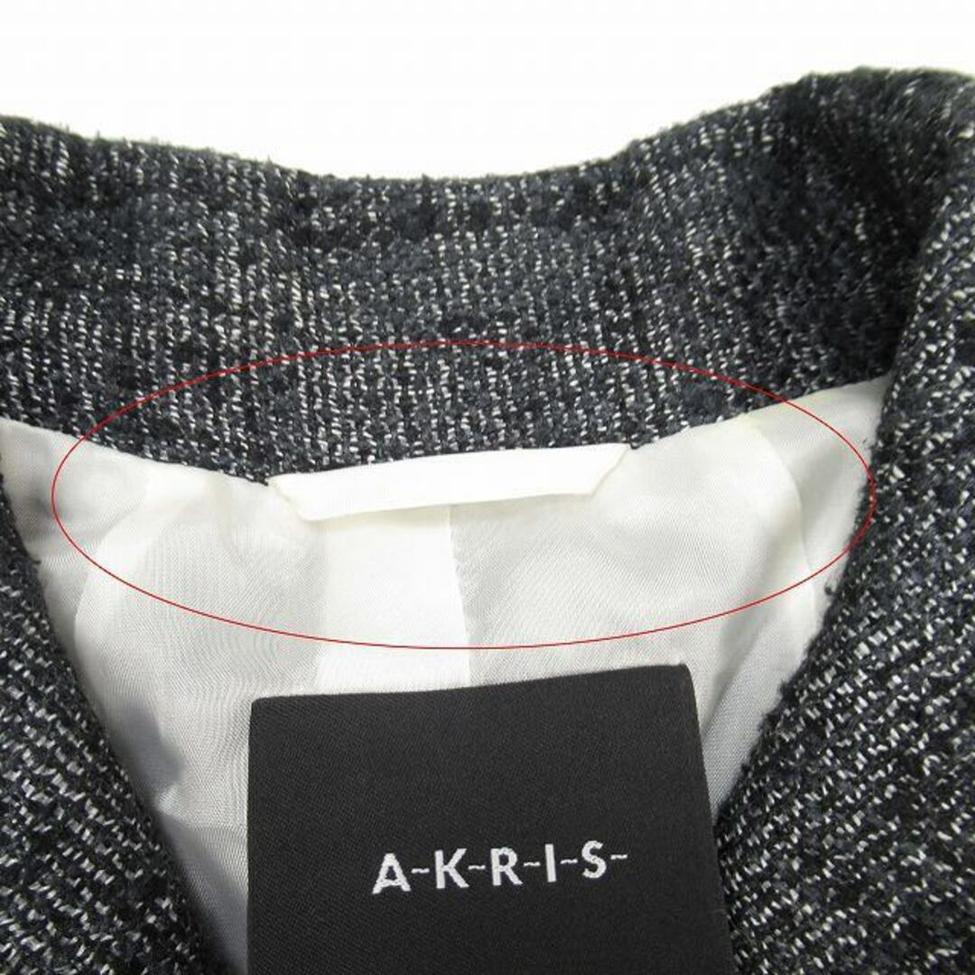 AKRIS(アクリス)のアクリス AKRIS シルク × リネン ツイード ジャケット ジップアップ レディースのジャケット/アウター(その他)の商品写真