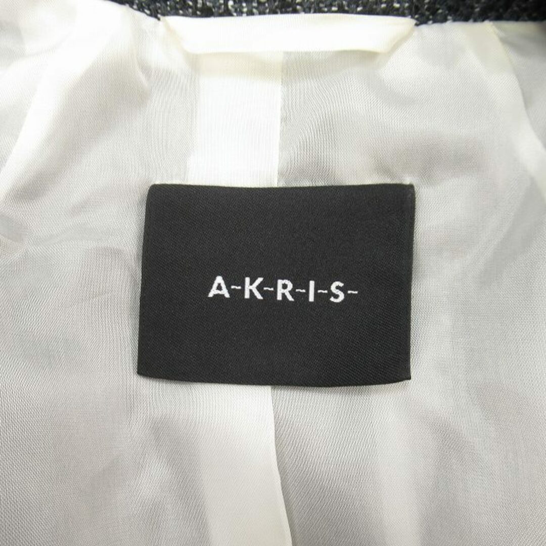 AKRIS(アクリス)のアクリス AKRIS シルク × リネン ツイード ジャケット ジップアップ レディースのジャケット/アウター(その他)の商品写真