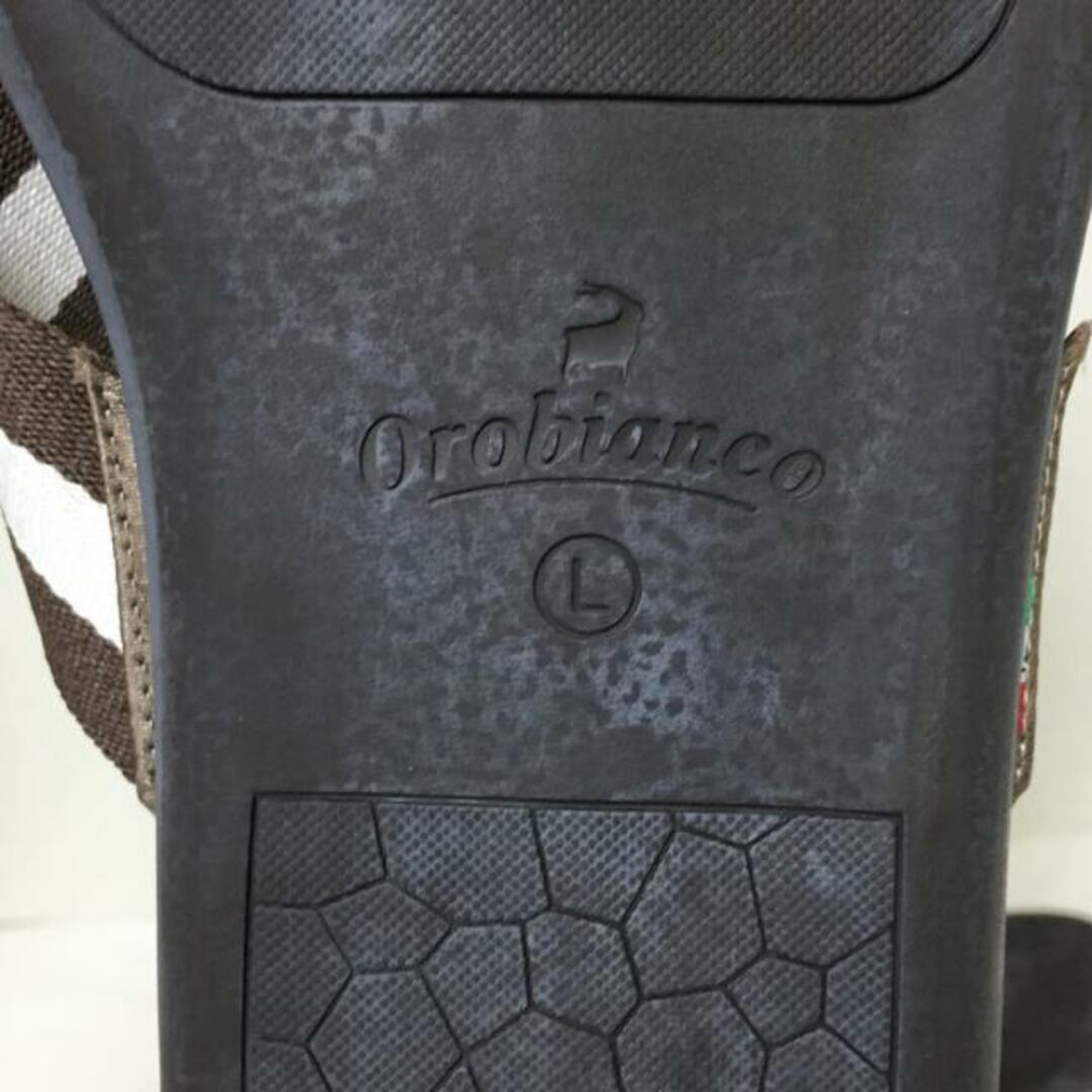 Orobianco(オロビアンコ)のOROBIANCO(オロビアンコ) サンダル L メンズ - ダークブラウン×白 ナイロン メンズの靴/シューズ(サンダル)の商品写真