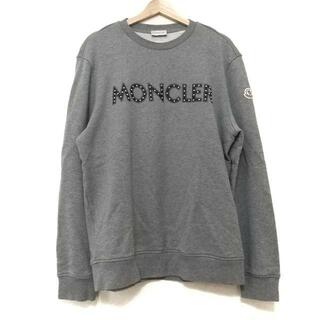 モンクレール(MONCLER)のMONCLER(モンクレール) トレーナー サイズL メンズ美品  - グレー 長袖/スタッズ(スウェット)