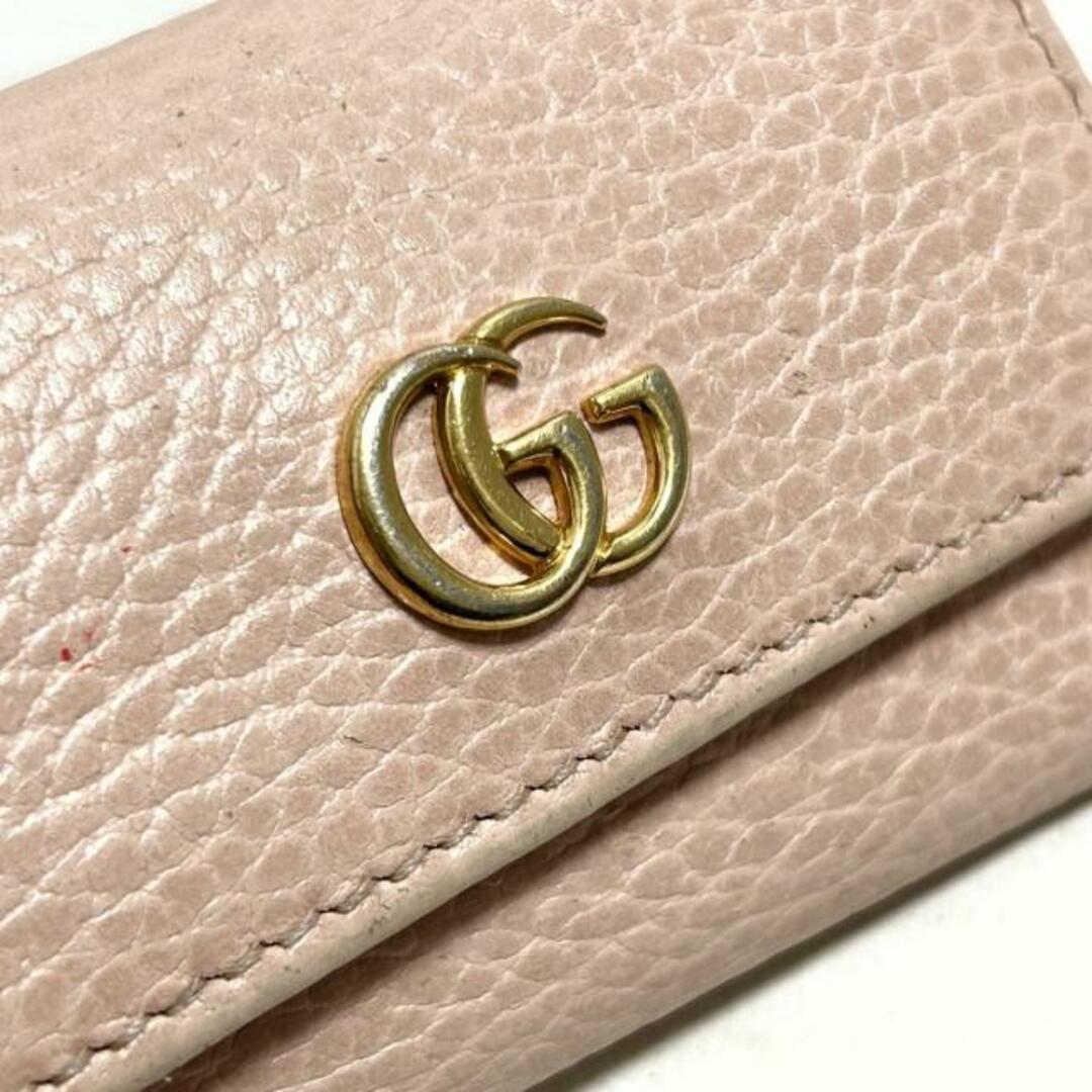 Gucci(グッチ)のGUCCI(グッチ) キーケース GGマーモント 456118 ライトピンク 6連フック レザー レディースのファッション小物(キーケース)の商品写真