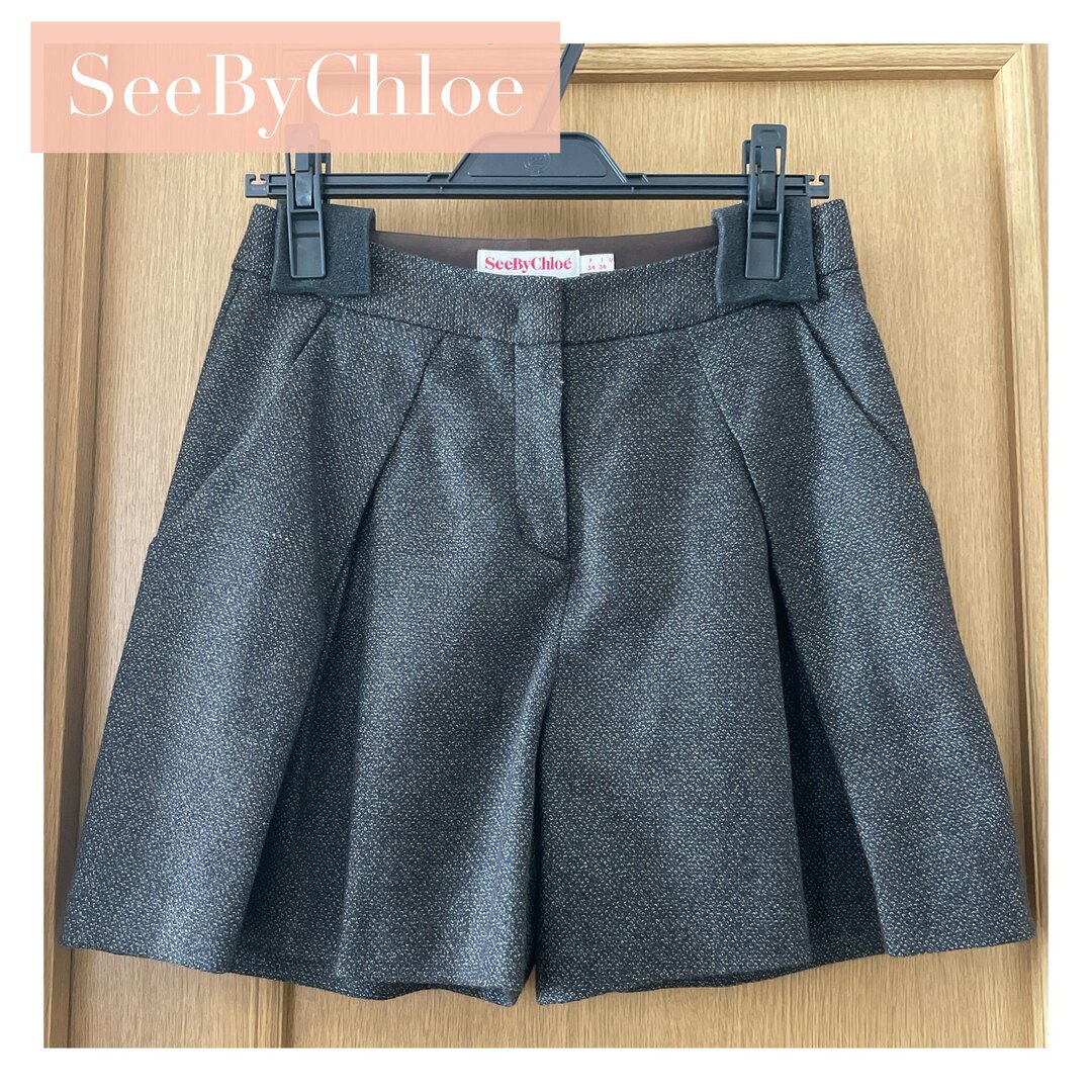 SEE BY CHLOE(シーバイクロエ)のショートパンツ キュロット ショーパン ミニ シーバイ 美品 レディースのパンツ(ショートパンツ)の商品写真