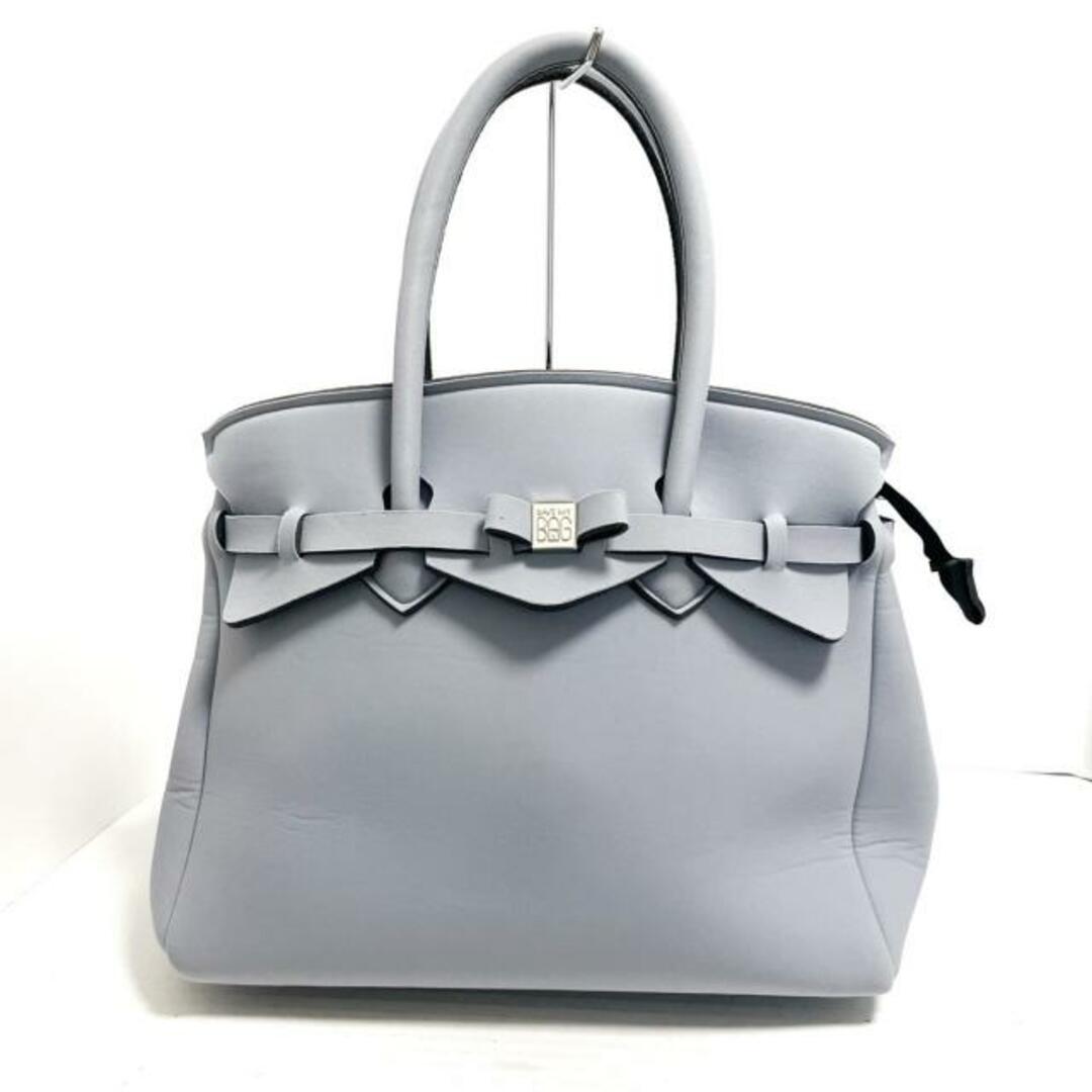 SAVE MY BAG(セーブマイバッグ) ハンドバッグ - グレー ポリアミド×エラスタン×ポリエステル レディースのバッグ(ハンドバッグ)の商品写真