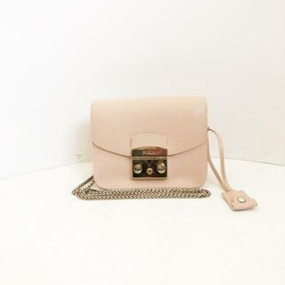 フルラ(Furla)のFURLA(フルラ) ショルダーバッグ メトロポリス ピンクベージュ チェーンショルダー/ミニバッグ レザー(ショルダーバッグ)