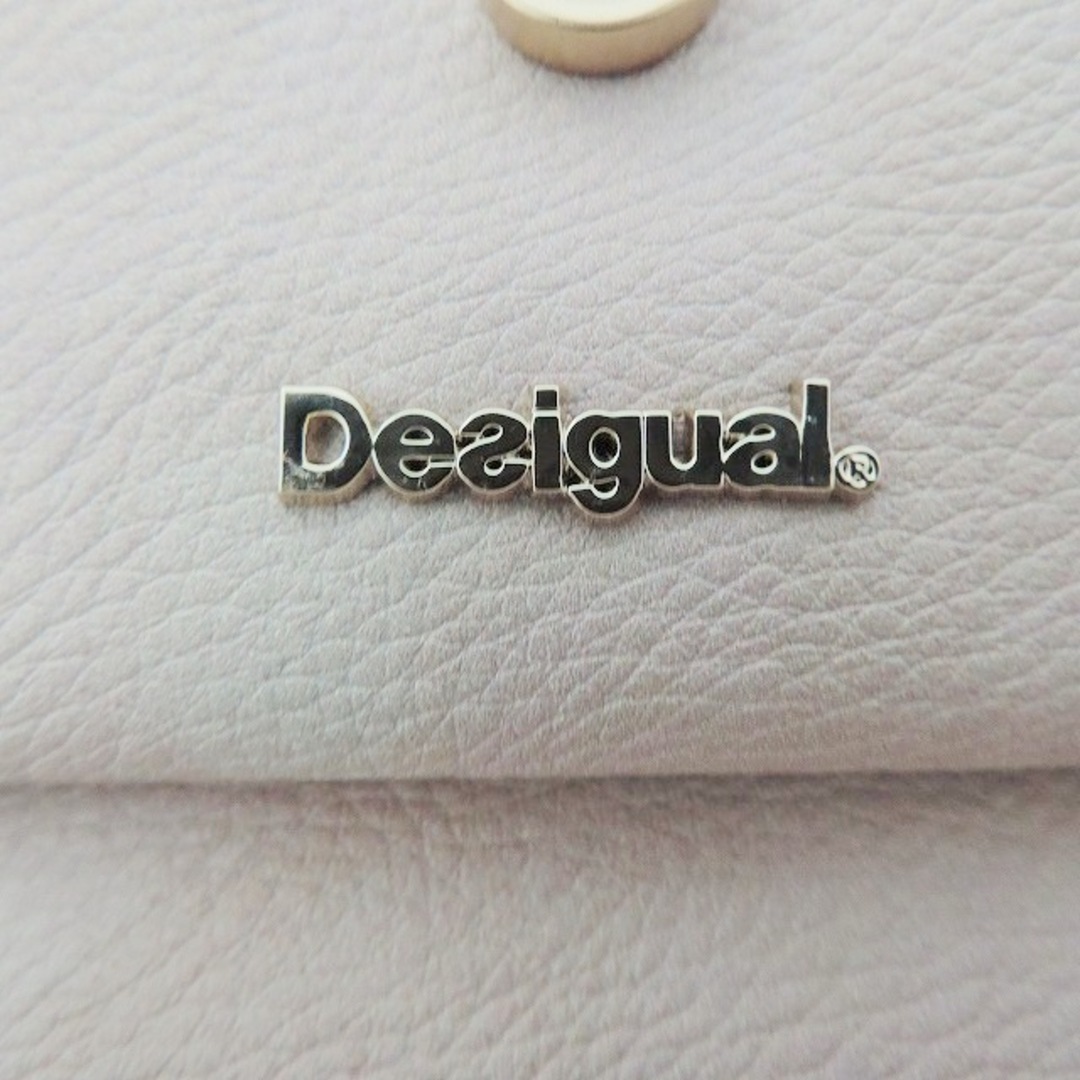 DESIGUAL(デシグアル)のDesigual(デシグアル) 財布 - 黒×ピンク×マルチ チェーンウォレット/花柄 合皮 レディースのファッション小物(財布)の商品写真