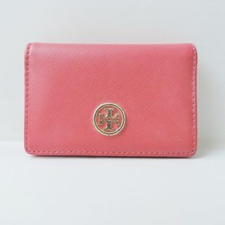 トリーバーチ(Tory Burch)のTORY BURCH(トリーバーチ) カードケース - レッド レザー(名刺入れ/定期入れ)