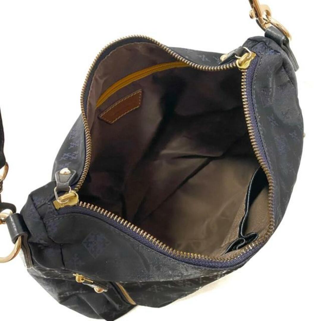 Russet(ラシット)のrusset(ラシット) ショルダーバッグ - 黒×ダークネイビー ストラップ着脱可 ナイロン×レザー レディースのバッグ(ショルダーバッグ)の商品写真