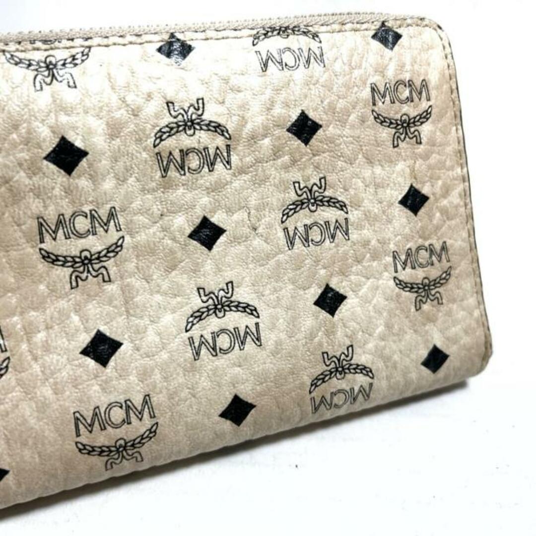 MCM(エムシーエム)のMCM(エムシーエム) 長財布 - ベージュ×黒 合皮 レディースのファッション小物(財布)の商品写真